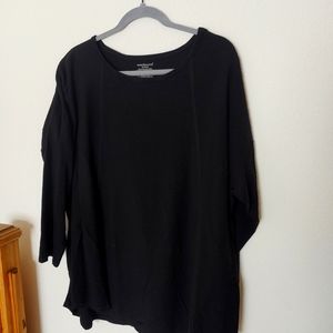 Westbound Woman black long sleeve top, 3X